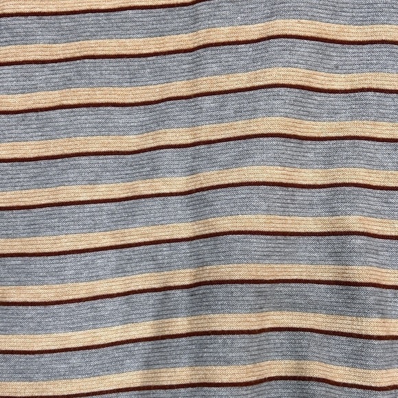 Cara Santana x Nine West ribbed grey tan brown striped sleeveless sweater xl - Picture 3 of 7